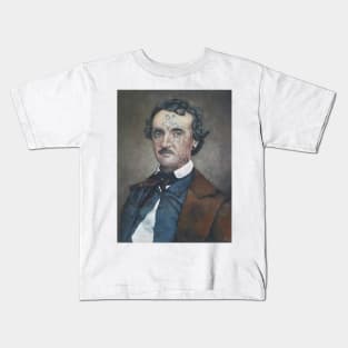 Edgar Allen Poe Alternate Universe | AR Face Tattoos | tiger painting Kids T-Shirt